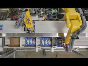 Combis Robotic Case Packing System Advanced Solutions for Flexible Packaging Chocolate Chips